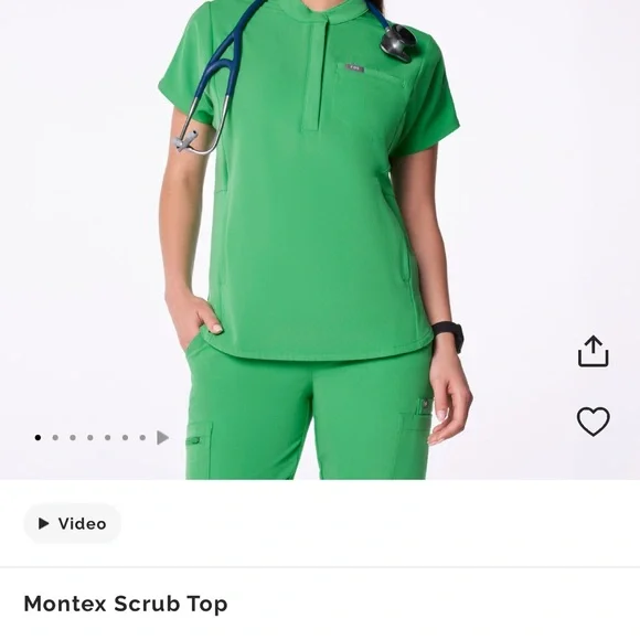 FIGS Emerald Green Scrub Set - Picture 6 of 7